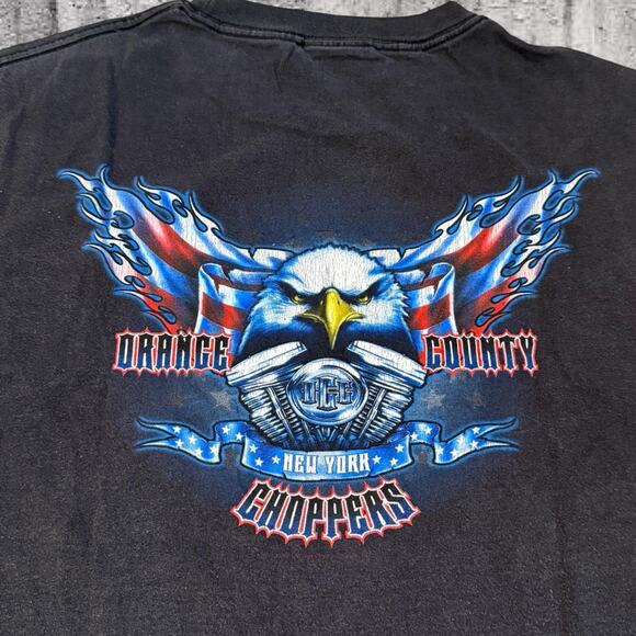 Orange County Choppers - New York Eagle Flag Tee (Faded Black) – 2XL - Picture 6 of 8